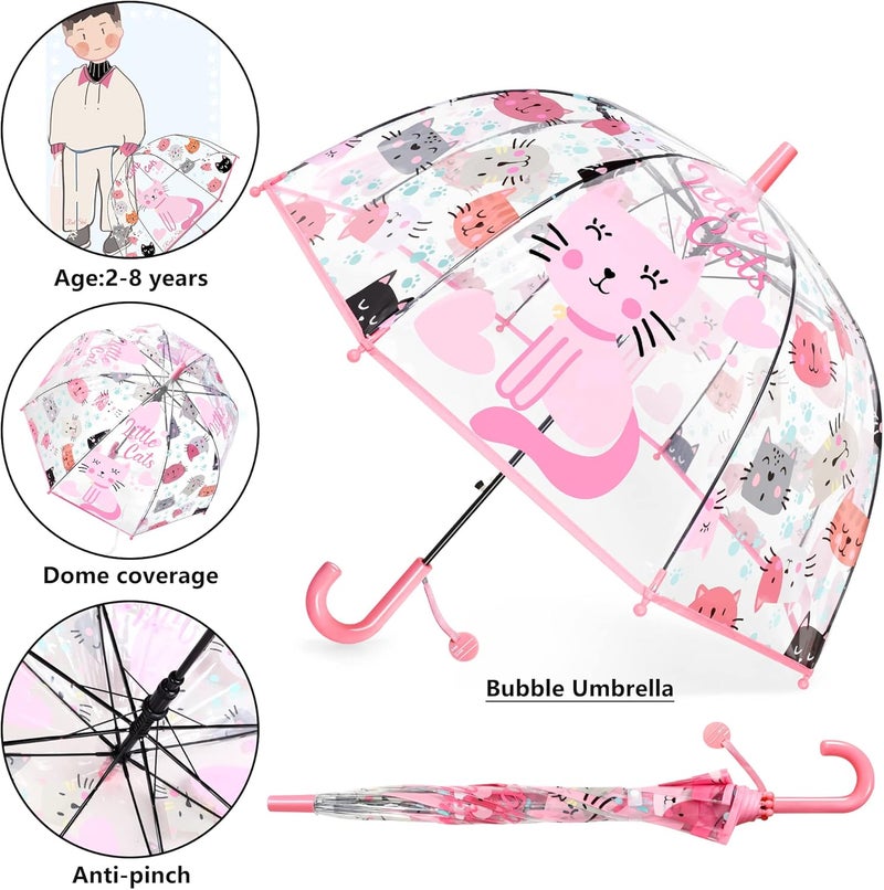 RONIARE Kids Umbrella Clear Bubble Umbrellas for Rain,Safety Dome Windproof Umbrella for Kid Girls and Boys - Image 3